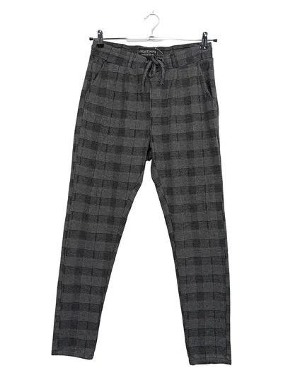 Eight2Nine Damen Cordhose Kariert Grau Gr. 33, W33 Casual Freizeit