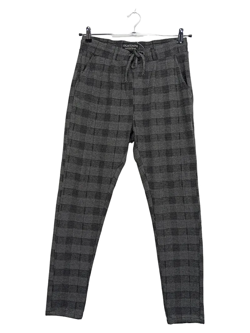 Eight2Nine Damen Cordhose Kariert Grau Gr. 33, W33 Casual Freizeit 1