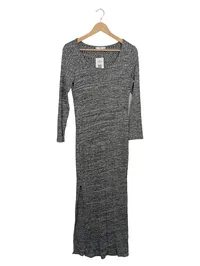 MANGO MNG Suit Damen Maxikleid Langarm Grau Meliert Gr. L 1