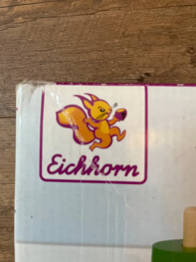 Eichhorn Holz Stapelspiel Stapelturm 3 Figuren Kleinkind ab 1 Jahr Mehrfarbig 4