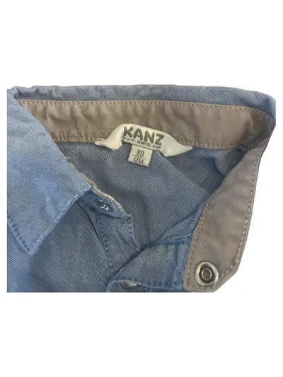 Kanz Freizeithemd Hemd Jungen Blau Gr. 80 Langarm Casual