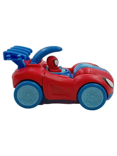 Marvel Spiderman Spielzeugauto Set Rennwagen Dino Fahrzeug Kinder Rot Blau