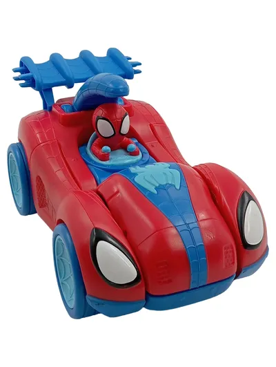 Marvel Spiderman Spielzeugauto Set Rennwagen Dino Fahrzeug Kinder Rot Blau