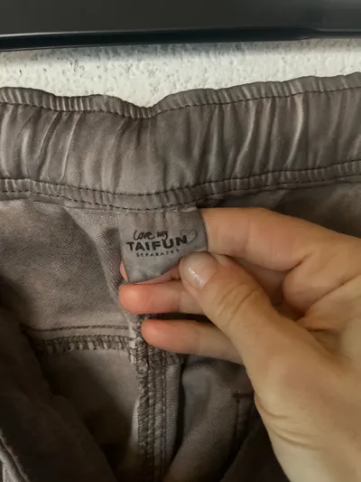 Taifun Stoffhose Damen Gr. 44 Grau Casual Jogger Elastikbund