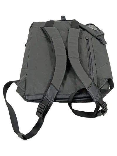 aunts & uncles Rucksack Damen Herren Leder Schwarz Modern 34x39cm