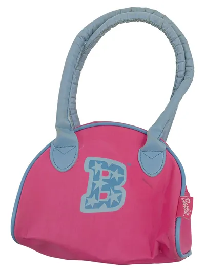 Barbie Kinder Handtasche Henkeltasche Pink Blau mit Spiegel & Kamm