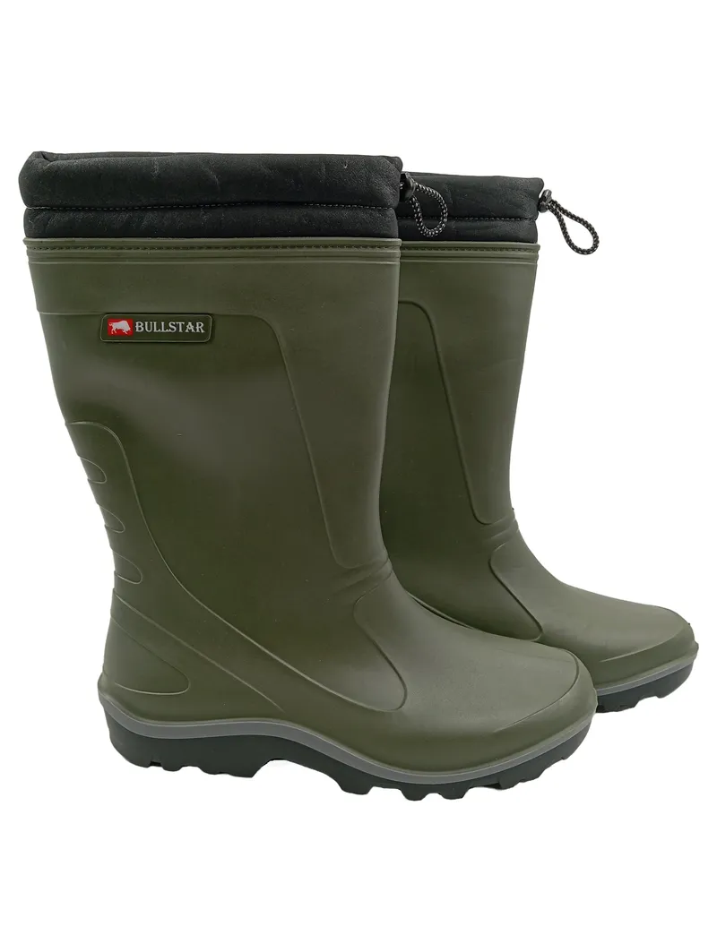 BULLSTAR Gummistiefel Herren Gr. 46 Oliv Arbeitsstiefel gefüttert 1