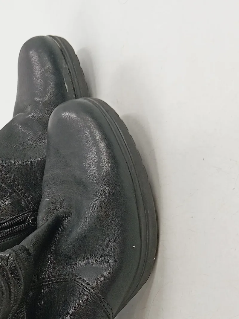 Gabor Damen Stiefeletten Schwarz Leder Gr. 38 Absatz 7cm Klassisch 3