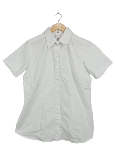 Greiff Damen Bluse Kurzarm Weiß Gr. 44 Business Hemd Since 1902
