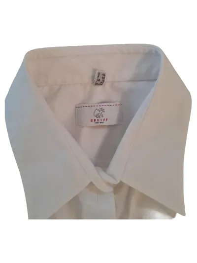 Greiff Damen Bluse Kurzarm Weiß Gr. 44 Business Hemd Since 1902