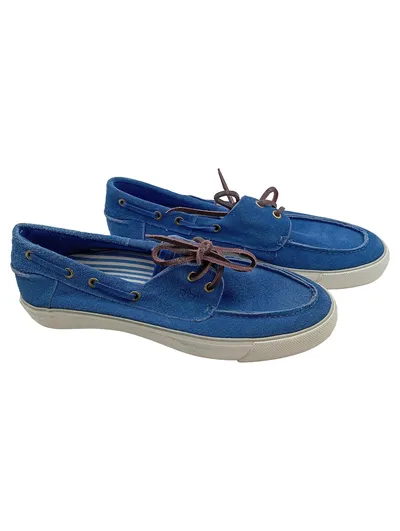 Lumberjack Herren Slipper Mokassins Bootsschuhe Blau Wildleder Gr. 39 Maritim