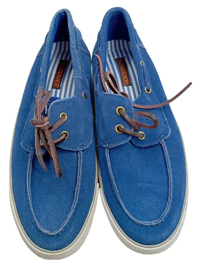 Lumberjack Herren Slipper Mokassins Bootsschuhe Blau Wildleder Gr. 39 Maritim