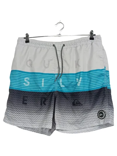 Quiksilver Badeshorts Herren Gr. XL Mehrfarbig Türkis Grau Boardshorts