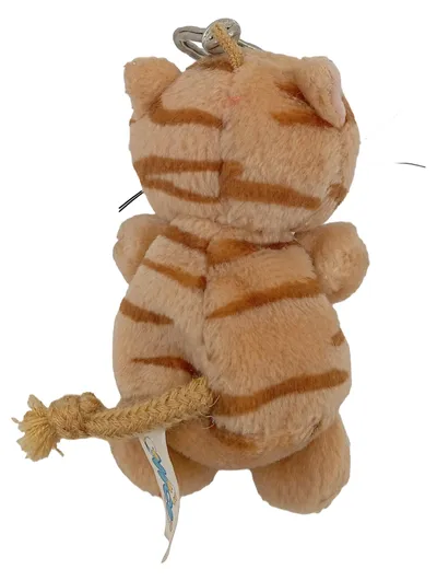 NICI Kuscheltier Schlüsselanhänger Katze getigert Beige 11cm Plüschtier