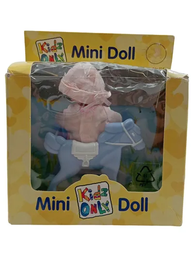 Kidz Only Mini Doll Baby Puppe mit Pferd Spielfiguren-Set Blau