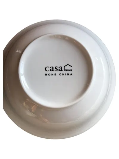 CASA NOVA Servierschüssel Bone China Porzellan Weiß 23cm Schale Alltag