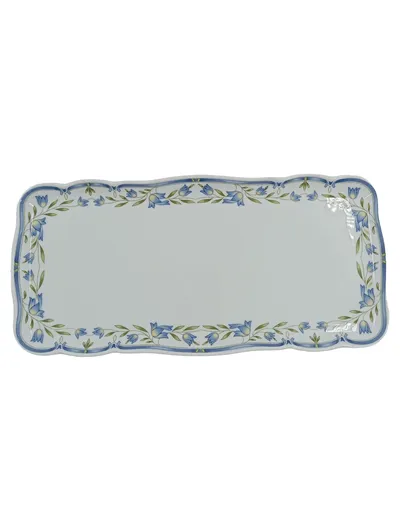 Hutschenreuther Servierplatte Porzellan Weiß Blau Blumen Klassisch 23cm