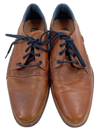 Bullboxer Herren Schnürschuhe Halbschuhe Leder Braun Gr. 42 Casual