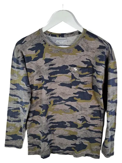 Abercrombie Kids Langarmshirt Camouflage Jungen Gr. 164 Baumwolle