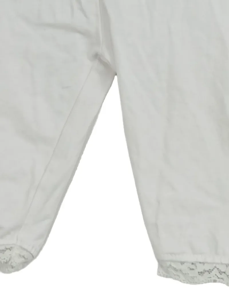 dopodopo Mädchen Leggings Weiß Gr. 92 Spitze Baumwolle Basic 3