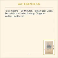 Elf Minuten Paulo Coelho Liebesroman Diogenes Verlag Taschenbuch 2