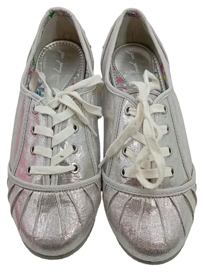 You Young Coveri Damen Sneaker Low Silber Metallic Größe 39
