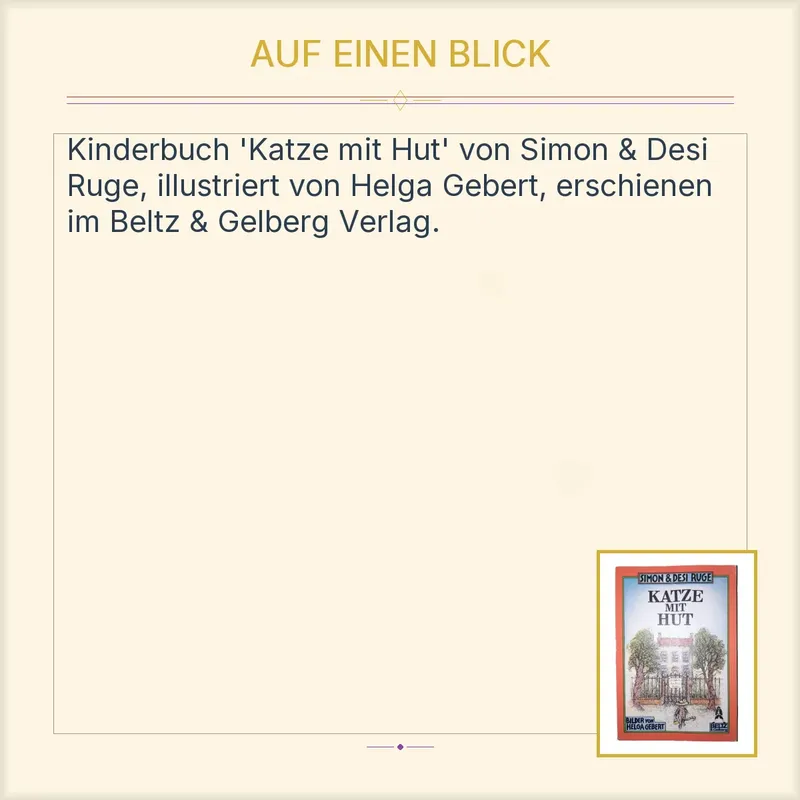 Katze mit Hut - Simon & Desi Ruge - Kinderbuch Beltz & Gelberg 2
