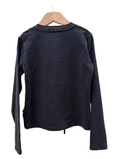 Moncler Pullover Kinder Gr. 130, 128 Schwarz Logo Pailletten Luxuriös