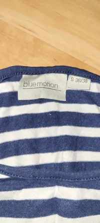 Blue Motion Damen T-Shirt Kleid Gr. 36/38 Blau Weiß Gestreift Maritim 2