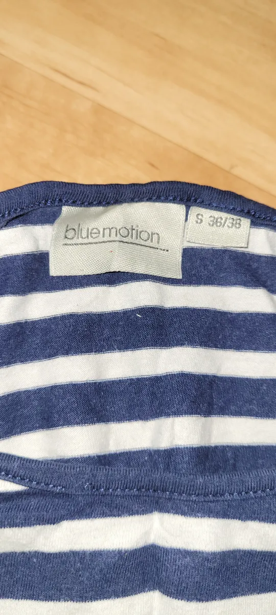 Blue Motion Damen T-Shirt Kleid Gr. 36/38 Blau Weiß Gestreift Maritim 2