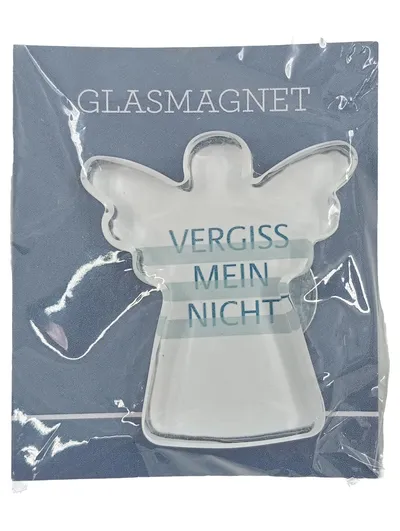 Butzon & Bercker Glasmagnet Engel Transparent Kühlschrankmagnet 4x4,5cm