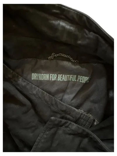 DRYKORN Lederjacke Damen Gr. 38 Schwarz Urban Asymmetrisch