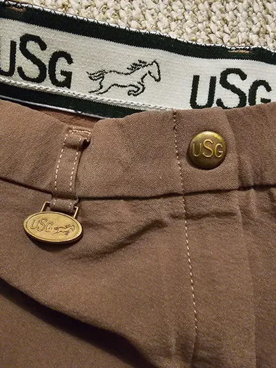 USG Reithose Damen Beige Vollbesatz Größe 40 Baumwolle Reitsport