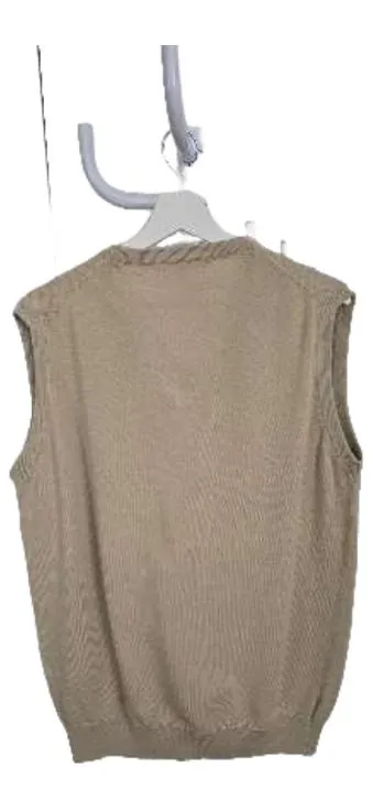 Mudo Collection Herren Pullunder V-Ausschnitt Beige Gr. L Strick