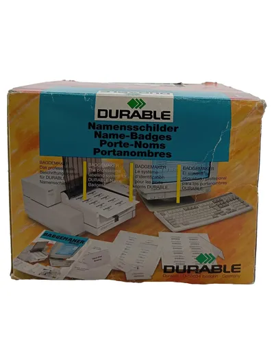 DURABLE Namensschilder mit Kombiklemme 40x75mm 25 Stück Transparent 8121