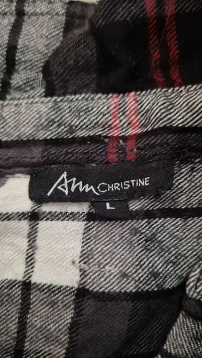 Ann Christine Damen Hemdbluse Kariert Mehrfarbig Gr. 42 Viskose Casual