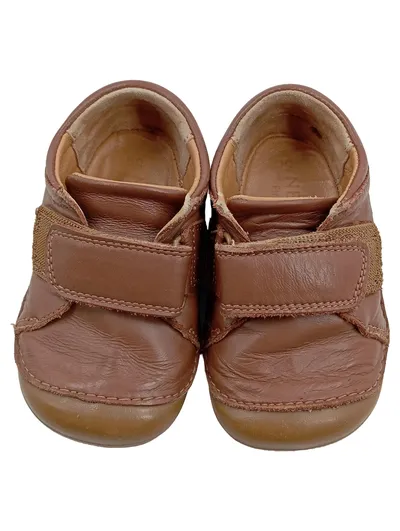 Next Lauflernschuhe Kinder Leder Braun Klettverschluss Gr. 21.5