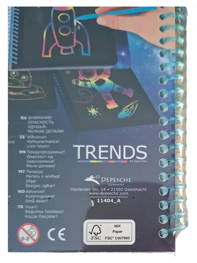 Depesche Magic Scratch Notizbuch Space Mini Kratzbuch Weltall Kinder