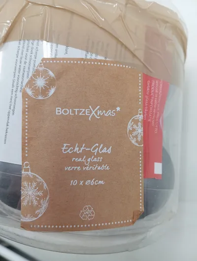 Boltze Weihnachtsdekoration Christbaumkugeln 12er Set Silber Kunststoff 5cm