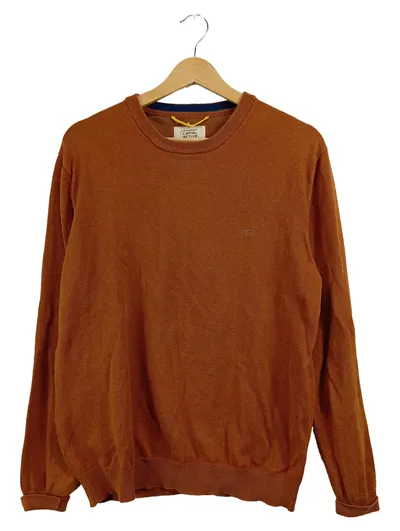 camel active Herren Pullover Strickpullover Gr. L Orange Baumwolle