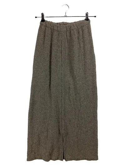 Evelin Brandt Berlin Maxirock Damen Gr. 42 Wolle Oliv Strickrock