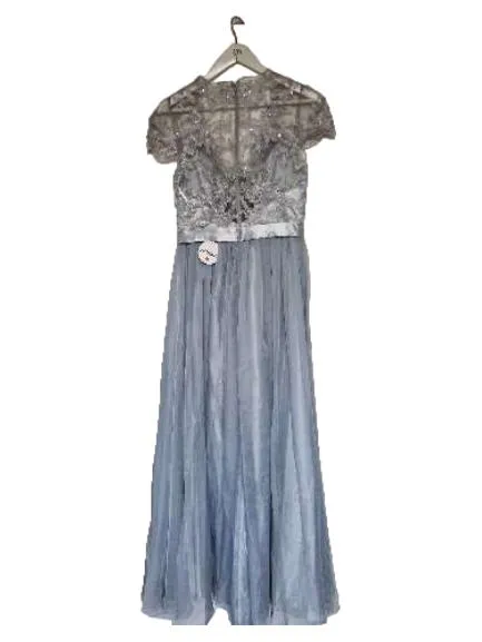 eDressit Damen Abendkleid Gr. 42 Hellblau Spitze Maxi Festlich Elegant 3