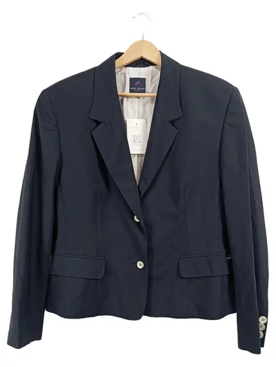 Daniel Hechter Damen Blazer Jacke Gr. 42 Schwarz Business Viskose