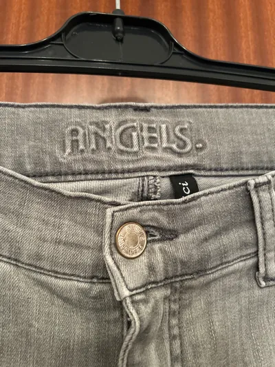 ANGELS Jeans Straight Leg Damen Gr. 38 W29 Grau Stretch Hose