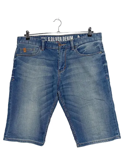 s.Oliver Denim Jeans Shorts Herren W34 Blau Tubx Regular Fit Bermuda
