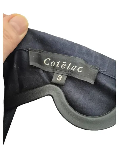 Côtélac Damen Bluse Hemdbluse Kurzarm Blau Gr. 42