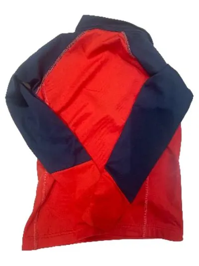 ZIENER Kinder Funktionsshirt Fleecepullover Gr. 128 Rot Blau Sportlich