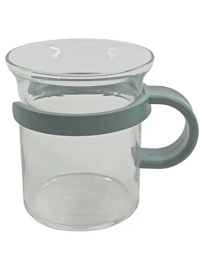 Bodum Trinkglas mit Henkel Glas Silikon Transparent 250ml Modern