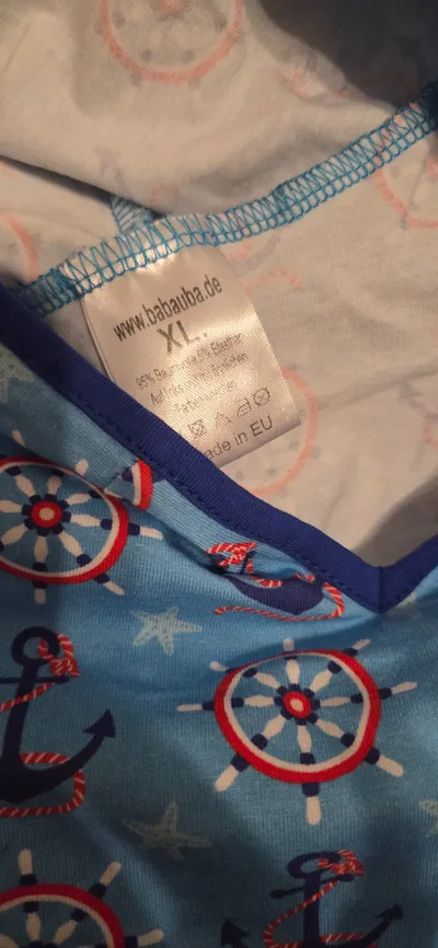 BABAUBA Kapuzenpullover Damen Gr. 42/XL Blau Maritim Anker Hoodie