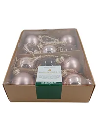 DEPOT Weihnachtsbaumkugeln Set 12 Stück Rosa 6cm Christbaumkugeln 1